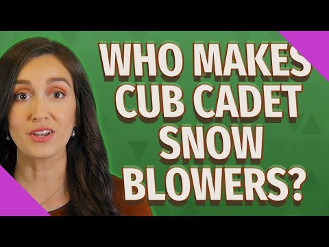 Video: ¿Quién fabrica sopladores de nieve cub cadet?
