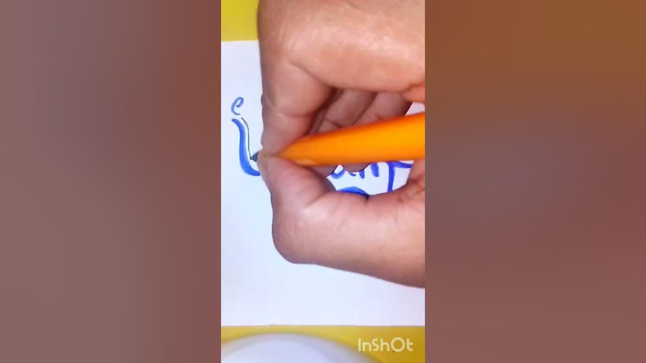 simple way to draw elephant using the word "elephant".. - YouTube