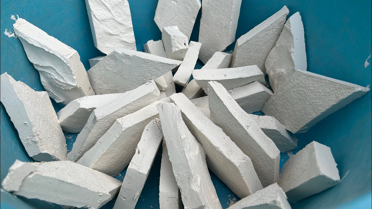 Barfi shapes thin & fine dry crumbling gym chalk relaxing & satisfying ASMR 