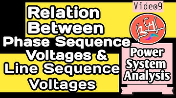 Relation Between The Sequence Components Of Line And Phase Voltages In A Star Connected System