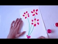 painting flowers by fingers , very easy - ART LOVER .