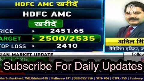 HDFC AMC Share Analysis  Anil Singhvi Stock Of The Day 17November 2020