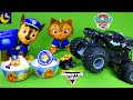 Paw patrol toys make cupcakes for monster jam trucks birt.ay best kids toy stories cooking
