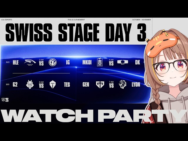 Worlds 2026 | Swiss Stage Day 3 公式ウォッチパーティー！【ぶいすぽっ！/千燈ゆうひ】
