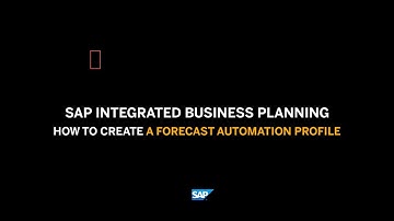 How to Create a Forecast Automation Profile