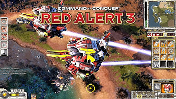 Red Alert 3 Remix MOD Rising Sun in Map J2 Unexpected Ambush Hard | Patient is needed to win!