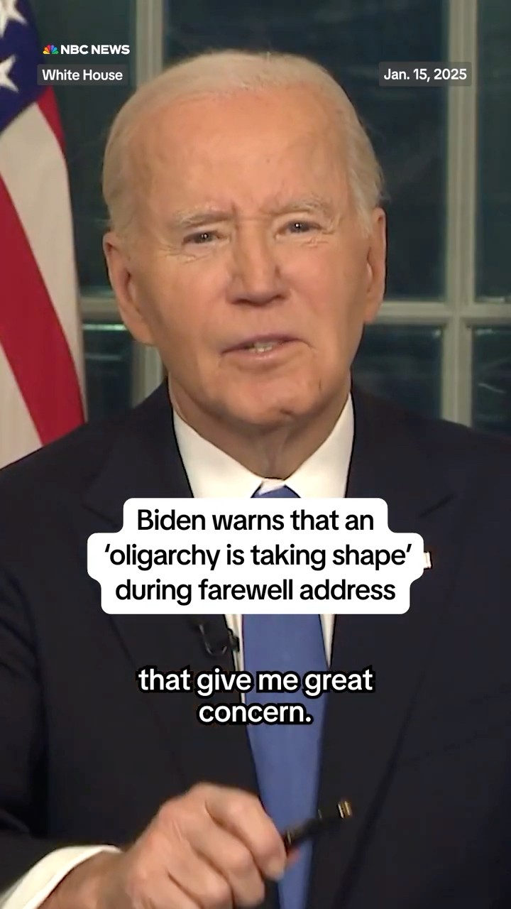 Biden warns that an 'oligarchy is taking shape' during farewell address