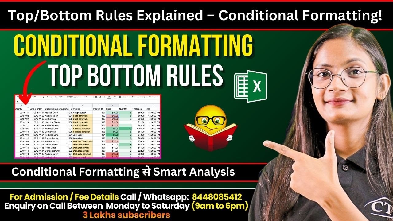 Conditional Formatting in MS Excel | Top Bottom Rules | Conditional ...