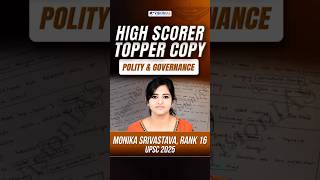 Topper Answer Writing| Rank 16, Monika Srivastava, UPSC 2025
