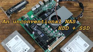 An unconventional Unraid NAS build (HDD + SSD)