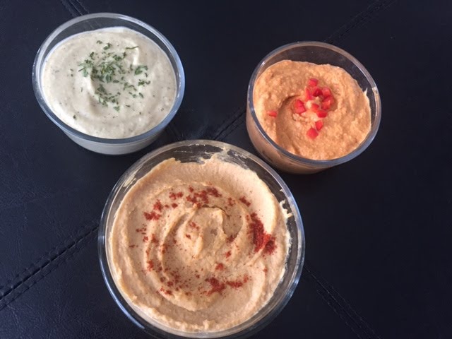 3 easy Hummus Recipes | 3 Hummus Flavours | Simple Chickpea Dip Recipes | Healthy snack ideas | Eat East Indian