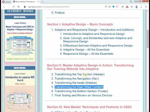 Lesson 29 from my new book: Master techniques in Adaptive and Responsive design(HTML5,CSS3, Website)