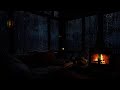 Quiet Cabin With Rain And Fireplace Soft Night Ambience For Relaxation 
