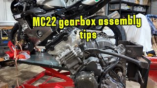 And assembling the lower crankcase. Honda CBR250RR