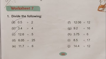 DAV class 5 maths unit 7 worksheet 7 - all questions solved