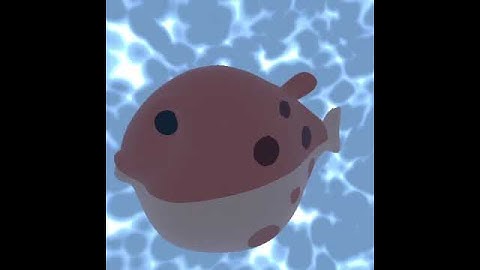 Thumbnail of blowfish swimming peacefully 🐡 #animation #emoji