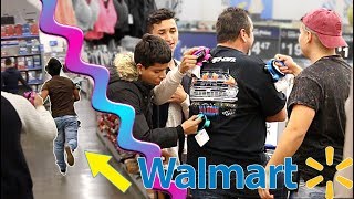 Massaging Strangers at Walmart! (One guy runs away)