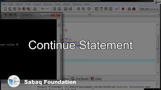 Continue statement, Computer Science Lecture | Sabaq.pk