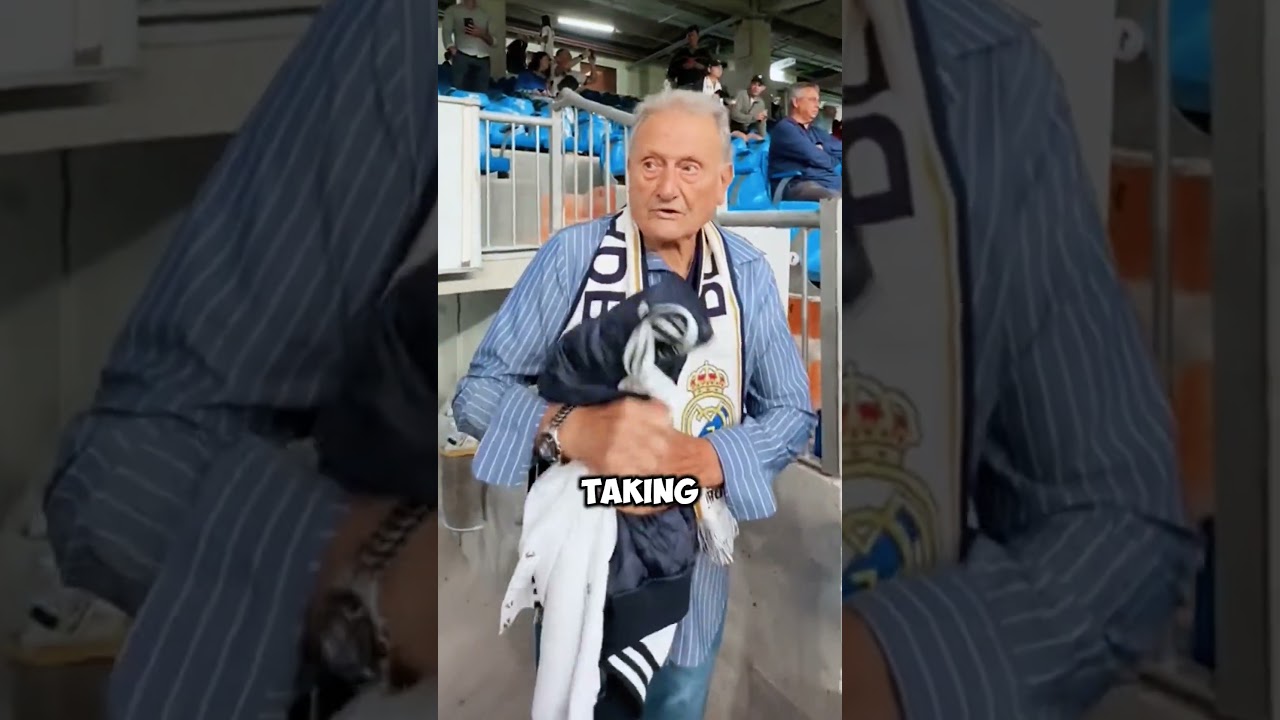 Grandpa came to his favorite match