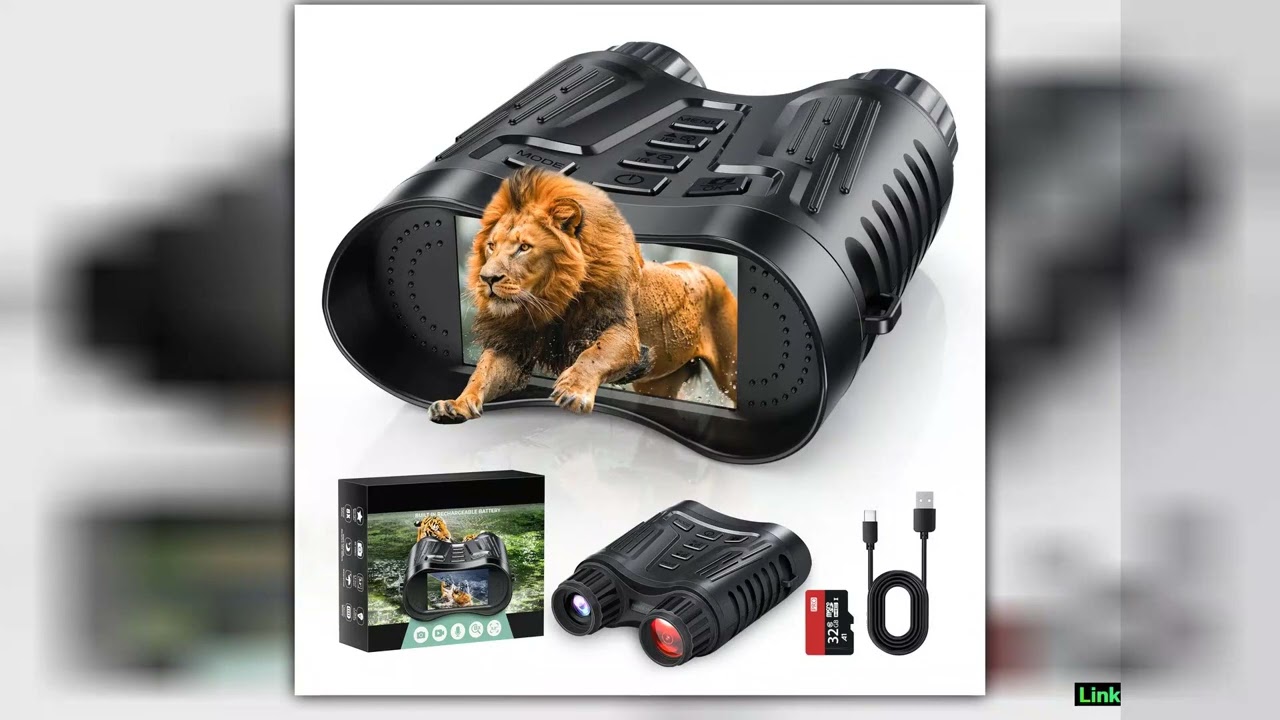 Rechargeable NightVision Telescope 4K UHD Infrared Telescope Camera Binocular Telescope 8X Zoom 300