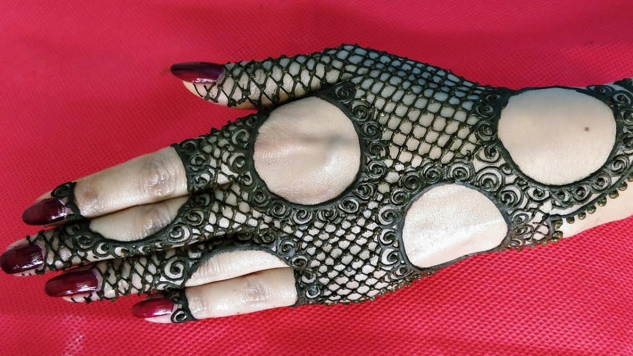 New back hand mehendi using bottle cap | Latest beautiful henna for ...