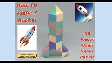 Rocket - 48 Pieces Magic Snake Puzzle - 魔 尺 48 段