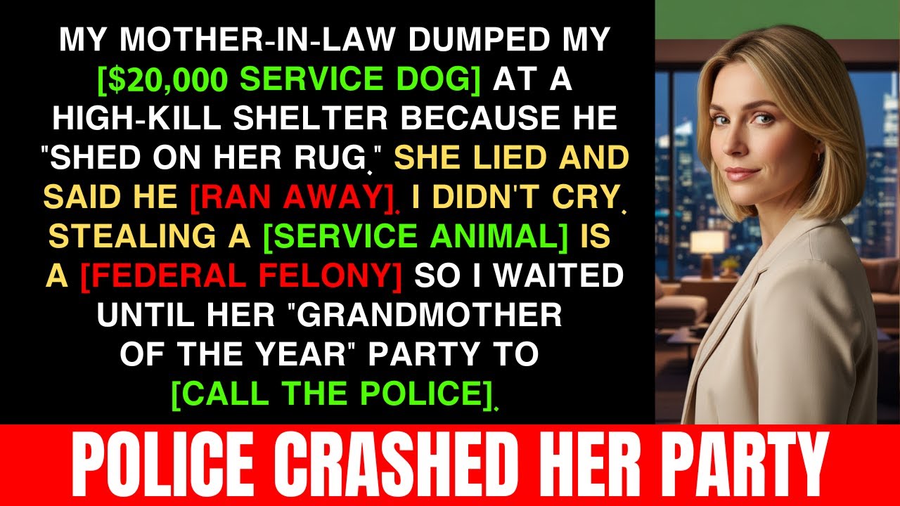 MIL Dumped My $20K Service Dog at a Kill Shelter—Police Took Her from the Party | Revenge Stories