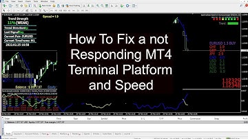 How To Fix a not Responding MT4 Terminal Platform and Speed
