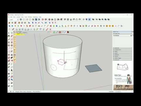 스케치업 2017 루비(Ruby) 강좌 #4 곡면위 객체 그리기 (Tools on Surface)