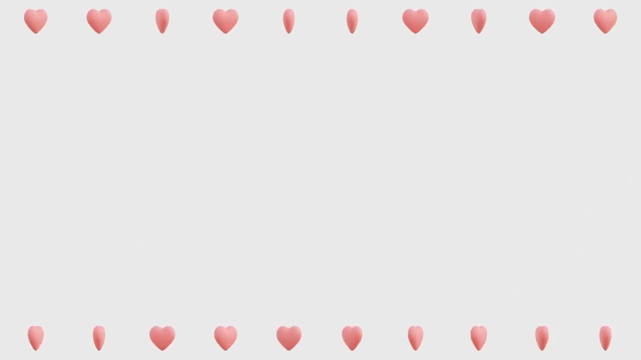 Heart Background 4K 60FPS Frame Rotating Romantic Love Pink White Motion Background Video Loop
