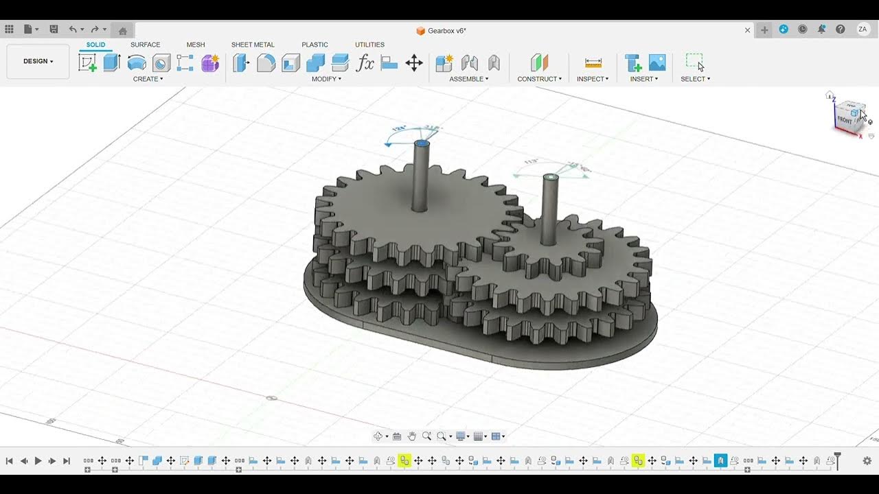 Spur Gear Gearbox Fusion 360 for 3D Printing Homework 14 YouTube