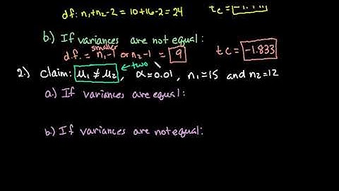 How to Find the Critical Value for a 2 Sample T Test