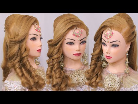 Beautiful Pakistani Bridal Hairstyle - YouTube