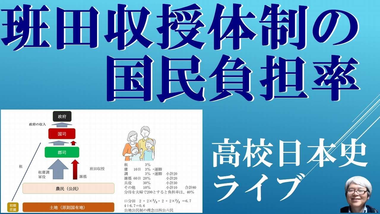 班田収授体制の租庸調は重税か 【高校日本史ライブ配信】 - YouTube