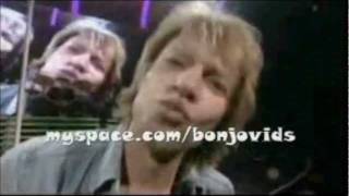 Bon Jovi kisses Camera