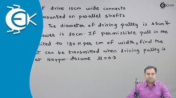 Problem 3 Based on Belt Drive - Power Transmission - Theory of Machine