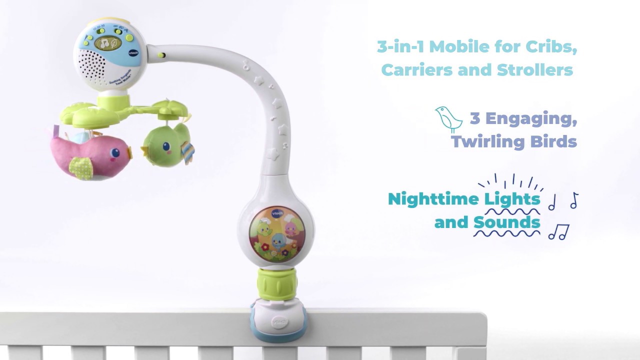 VTECH SOOTHING SONGBIRDS TRAVEL MOBILE *Baby Crib Music Electronic Battery  Gift