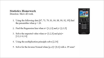 Statistics Homework - Step by Step - using the TI-Nspire CX