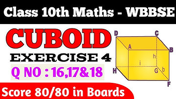 chapter 4, rectangular parallelopiped, cuboid | Wbbse class x math chapter 4 | class 10 math | Hindi