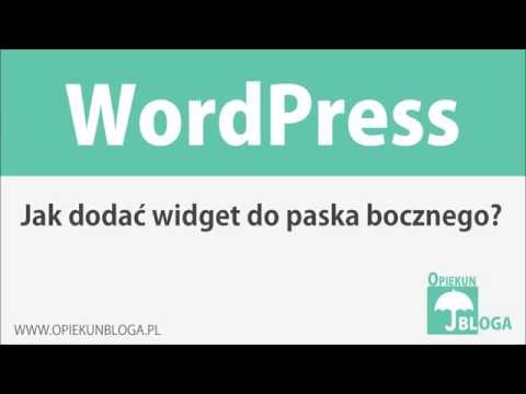 Wideo: Jak Dodać Widżety Do Paska Bocznego