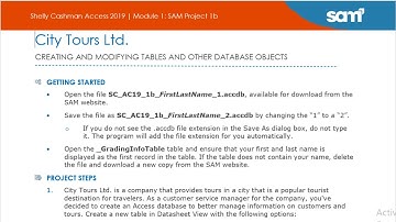 Shelly Cashman Access 2019 | Module 1: SAM Project 1b #shellycashman #access2019 #module1