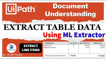 Extract Table Data Using ML Extractor in UiPath Document Understanding | UiPathRPA | Manish Pandey