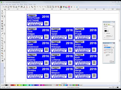 How to make a series of text, email addresses and QR codes in Flexi