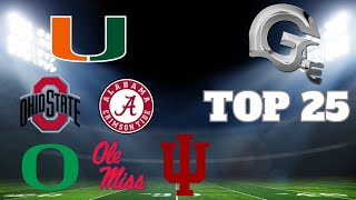 2025 Week 7 College Football Top 25 Rankings 