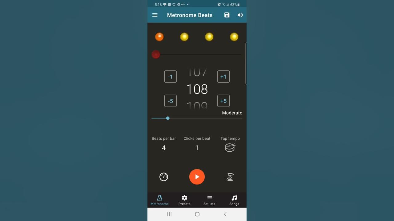 Speed Training With Metronome Beats App Slow To Fast For Mridanga