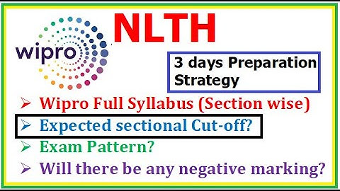Wipro NLTH Syllabus, Expected Cut-Off? Total Questions? Total Timing? Can we use Pen and Paper?