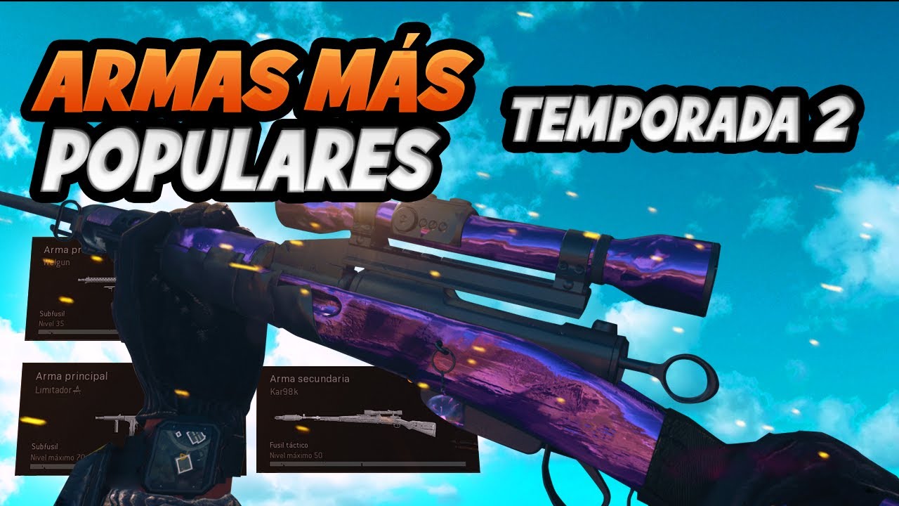 *TOP 10* ARMAS MÁS USADAS en LA TEMPORADA 2 de WARZONE - YouTube