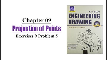 Problem 5 | Exercises 9 | Projection of Points | Engineering Drawing N.D. Bhatt
