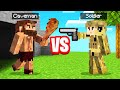 CAVEMAN vs. SOLDIER In MINECRAFT! (Evolution Mod)