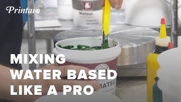 How to Mix Water Based Ink Like a Pro | Matsui Water Based Screen Printing Class